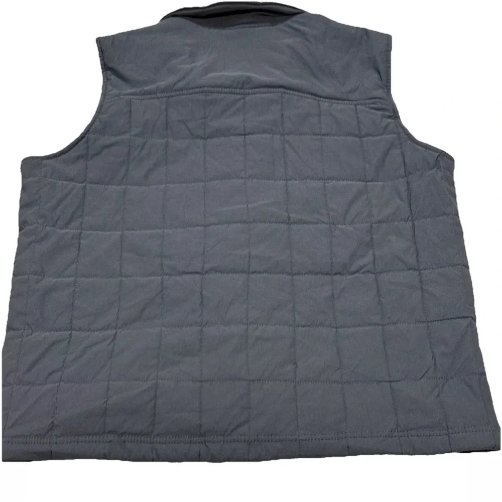 Orvis Gray Quilted Vest with Stand-Up Collar‎